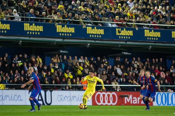 Villarreal Cf przeciwko Fc Barcelona — Zdjęcie stockowe