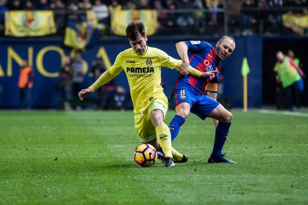 Villarreal Cf przeciwko Fc Barcelona — Zdjęcie stockowe