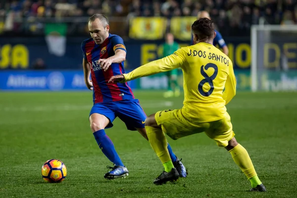 Villarreal Cf przeciwko Fc Barcelona — Zdjęcie stockowe