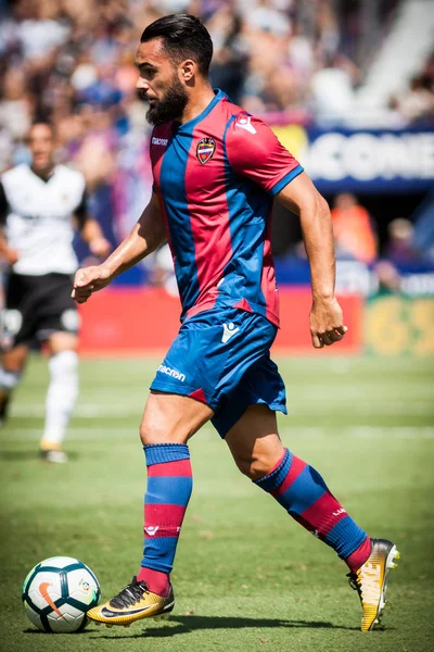 La Liga 17-18 J04 Levante UD jämfört med Valencia CF — Stockfoto