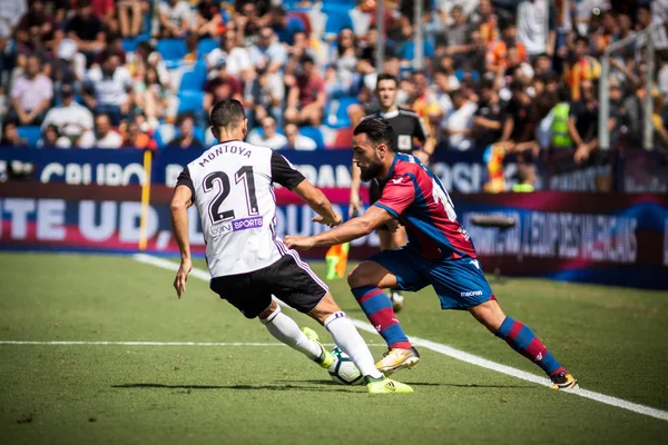 La Liga 17-18 J04 Levante UD jämfört med Valencia CF — Stockfoto