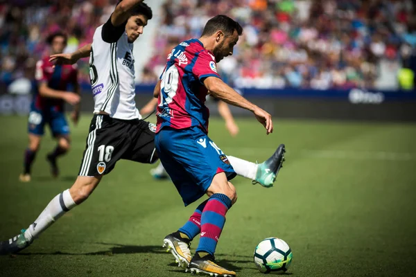 La Liga 17-18 J04 Levante UD vs Valencia CF — Fotografia de Stock