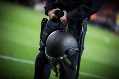 Valencia, İspanya - 9 Ocak: UIP İspanyolca polis İspanya Kral Kupası sırasında arasında Valencia Cf ve Las Palmas Mestalla Stadı nda 9 Ocak 2018 üzerinde Valencia, İspanya eşleme