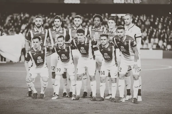 발렌시아 스페인 스페인어 발렌시아 Cf와 Rcd 에스파뇰 Mestalla 경기장에서 2018 — 스톡 사진