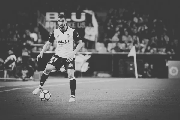 Valencia Espanha Abril Montoya Durante Partida Liga Espanhola Entre Valencia — Fotografia de Stock