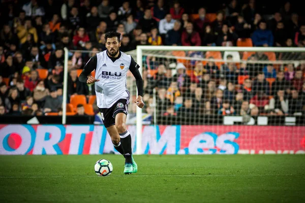 Valencia Spain April Garay Spanish Liga Match Valencia Rcd Espanyol — Stock Photo, Image