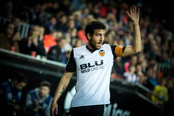 Valencia Spanje April Dani Parejo Tijdens Spaanse Primera División Match — Stockfoto