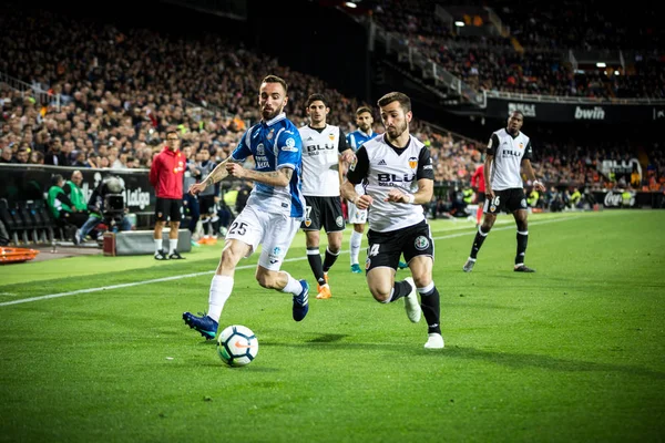 Valencia Espanha Abril Darder Gaya Durante Partida Liga Espanhola Entre — Fotografia de Stock