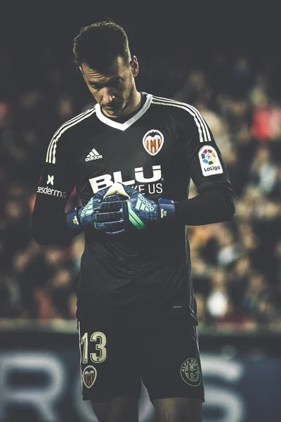 Valencia Espanha Abril Neto Durante Partida Liga Espanhola Entre Valencia — Fotografia de Stock