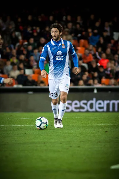 Valencia Spain April Granero Spanish Liga Match Valencia Rcd Espanyol — Stock Photo, Image