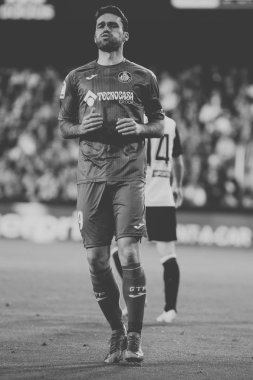 Valencia, İspanya - 18 Nisan: Molina sırasında İspanyol La Liga maç Valencia Cf ve Getafe Cf Mestalla Stadı nda arasında 18 Nisan 2018 üzerinde Valencia, İspanya