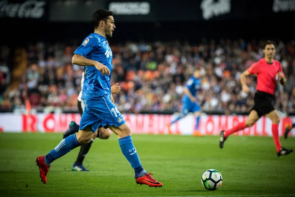 Valencia España Abril Molina Durante Partido Liga Española Entre Valencia — Foto de Stock