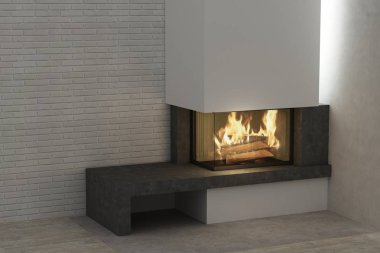 Şömine ev ışık iç