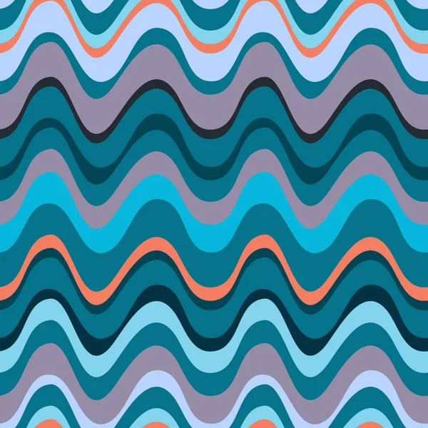Renkli dalgalı çizgiler. Yatay kıvrımlı çizgiler. Görüntü.