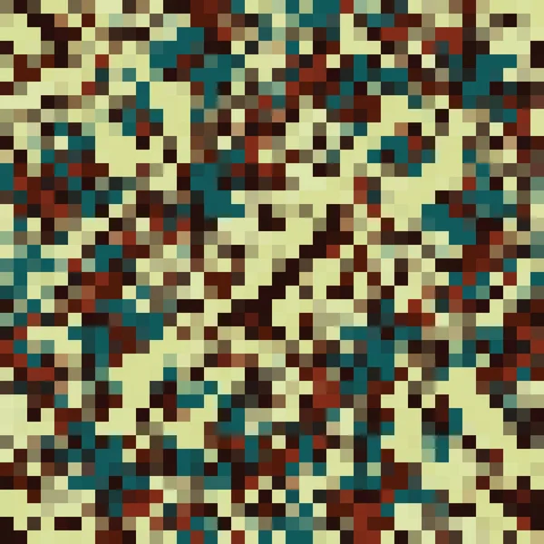 Pixel στυλ camo. Πράσινο, καφέ και μαύρο pixelate καμουφλάζ. — Διανυσματικό Αρχείο