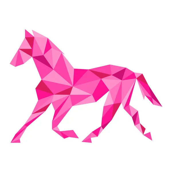 Abstraktní vektor koně s geometrickým vzorem. — Stockový vektor
