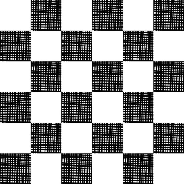 Векторный бесшовный шаблон. Фон чеканный, элемент дизайна с черно-белыми квадратами. Фон, текстура с оптической иллюзией. Ткань
