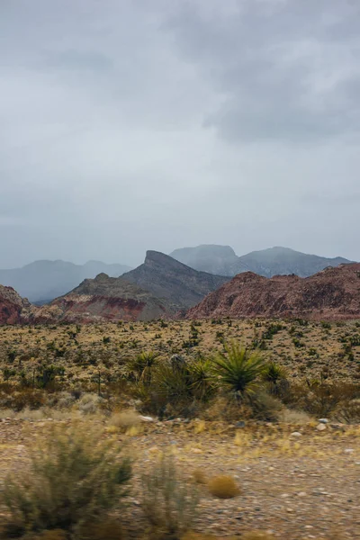 Paisaje rocoso del desierto, Red Rock Canyon National Recreation Área, Las Vegas, Nevada, Estados Unidos — Foto de Stock