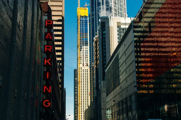 CHICAGO, EUA - setembro de 2018 na rua da cidade sem pessoas — Fotografia de Stock