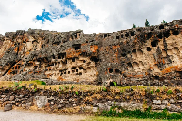 Cajamarca-Peru 'daki Ventanillas de Otuzco Arkeoloji Merkezi.