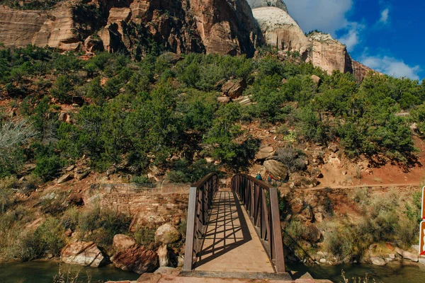 Національний парк Сіон (англ. Zion National Park) - національний парк у південно-західній Юті поблизу міста Спрінгдейл. — стокове фото