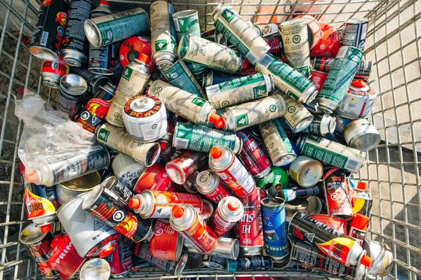 Centro de Resíduos Zero de Vancouver - outubro de 2019 - lixeiras de reciclagem — Fotografia de Stock