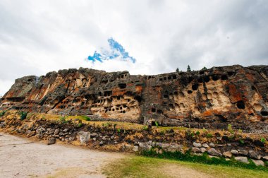Cajamarca-Peru 'daki Ventanillas de Otuzco Arkeoloji Merkezi.