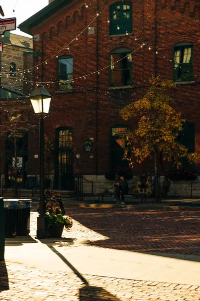 Toronto, Kanada - Kasım, 2019 Damıtma Bölgesi Eski Gooderham Worts Damıtımevi — Stok fotoğraf