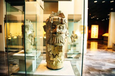 Mexico City - Temmuz 2019: Ulusal Antropoloji Müzesi 