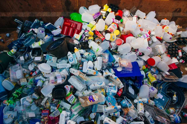 Centro de Resíduos Zero de Vancouver - outubro, 2019 plástico de reciclagem de lixo . — Fotografia de Stock