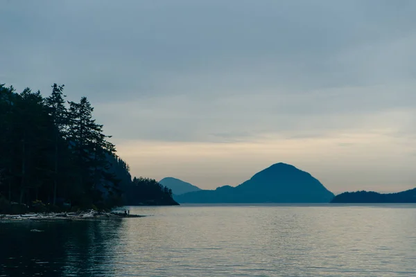 Vista panorâmica aérea de Horseshoe Bay em Howe Sound. Tomado West Vancouver, British Columbia, Canadá. — Fotografia de Stock