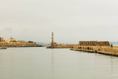Chania Limanı. Tekneli güzel Venedik limanı