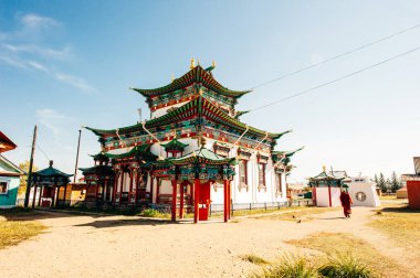Ivolginsky Budist tapınağı Buryatia, Rusya - Haziran, 2019