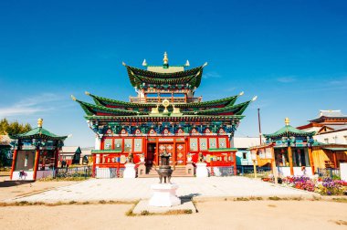 Ivolginsky Budist tapınağı Buryatia, Rusya - Haziran, 2019