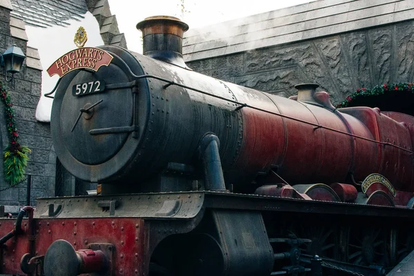 La, Usa - november 2019: Harry Potters Hogwart Express på Universal Studios Hollywood — Stockfoto