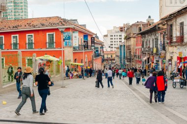 La Paz, Bolivya - Mayıs 2019 S Caddesi, La Paz, Bolivya.