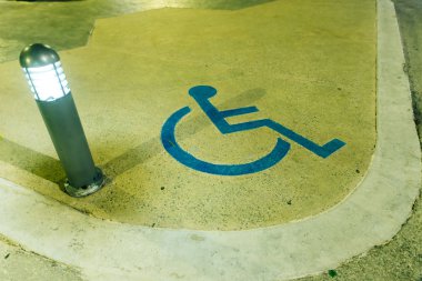 Meksika - Aralık, 2019 Engelli Gece park yeri