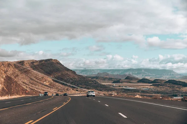Wielka dorzecze hwy droga do tamy Hoover, Nevada, usa - grudzień, 2019 — Zdjęcie stockowe