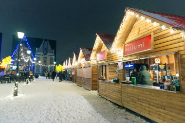 Montreal, Kanada - Dacabra 2019 Gece Noel Pazarı