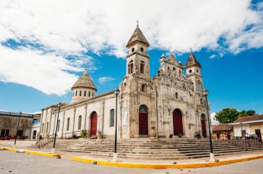 Granada, Nikaragua - Kasım 2019 Guadalupe Kilisesi Panoraması