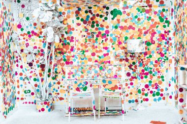 ABD, las Vegas - Aralık, 2019 renkli çıkartma odası