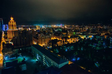 Gürcistan, Batumi - Eylül, 2019 Geceleri Batum