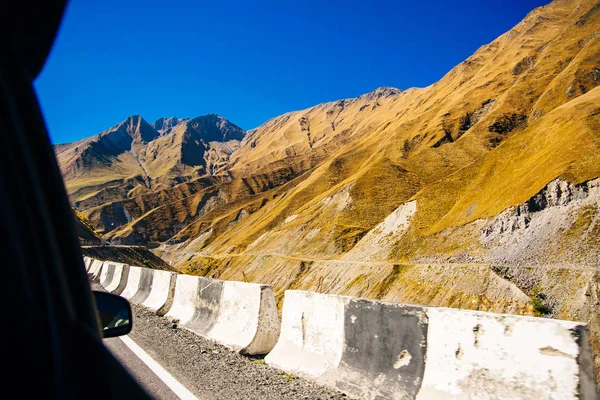 Georgian Military Road runs between Tbilisi and Vladikaz.