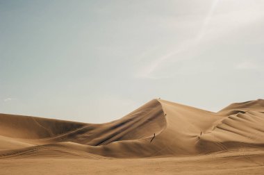 Huacachina Çölü manzarası. Ica, Peru 'da
