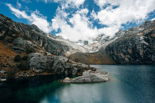 Nev Churup Summit Laguna Parco Nazionale Huascaran Nelle Ande Sud — Foto Stock