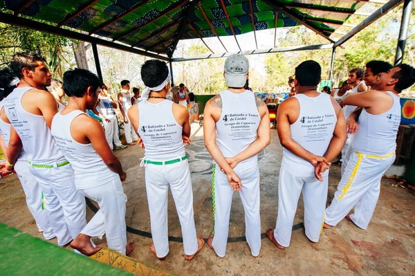 Salvador Brezilya Ocak 2019 Brezilya Capoeira Grubu Bir Kalabalık Için — Stok fotoğraf