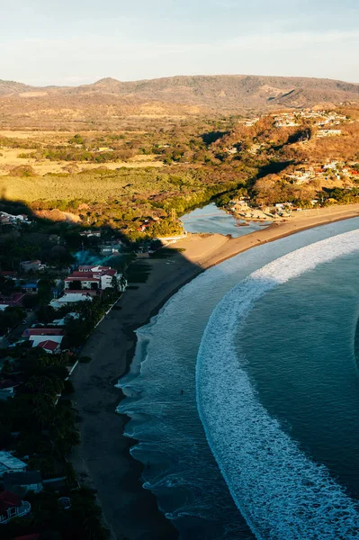 Farbenfroher Panoramablick Auf Bucht Von San Juan Del Sur Nicaragua — Stockfoto
