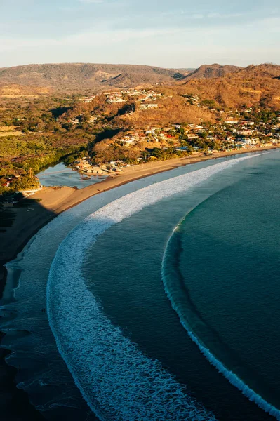 Farbenfroher Panoramablick Auf Bucht Von San Juan Del Sur Nicaragua — Stockfoto