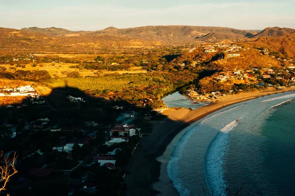 Farbenfroher Panoramablick Auf Bucht Von San Juan Del Sur Nicaragua — Stockfoto