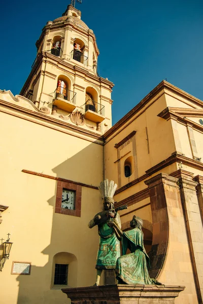 Queretaro Mexico Luty 2019 Śródmieście Queretaro Głównym Kościele Katedralnym Posągami — Zdjęcie stockowe